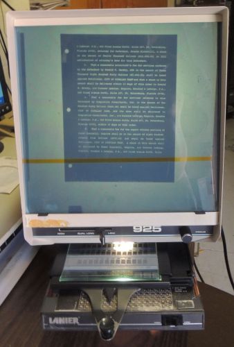 Lanier 925 Microfiche Tested Working