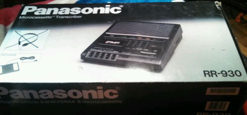 Panasonic RR-930 Microcassette Transcriber/ Tape Recorder Foot Pedal Headphones