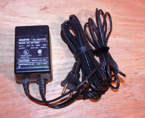 Sanyo D5-7000 AC Adapter 9V 400mA for Dictation Equipment
