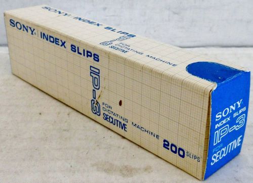 *box of 200* sony ip-3 index slips for secutive dictating machine, transcribing for sale