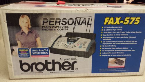 NOB Brother FAX-575 Personal Plain Paper Fax Phone &amp; Copier BRAND NEW