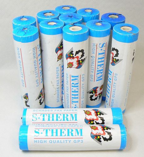 Job lot of 14 schades fax paper rolls, s.therm high quality gp3 - sealed for sale