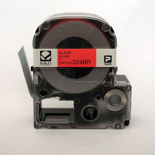 K-sun 224br black on red labelshop tape 1&#034; ksun 24mm for sale