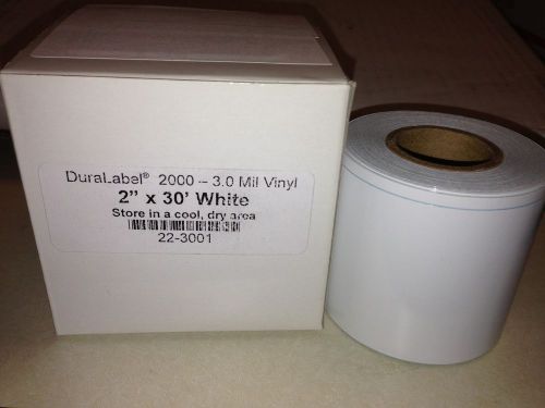 DuraLabel 2000 3 Mil Vinyl 2&#034;x30&#039; White 22-3001