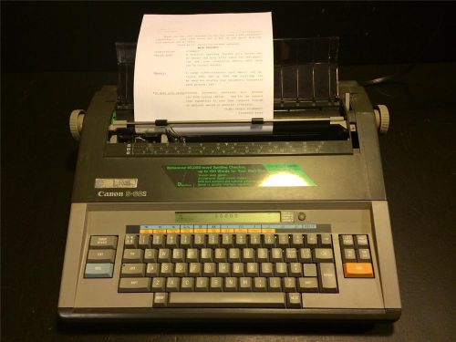 Canon S-68S Electric Typewriter/Word Processor w/PC Serial Interface-Works Great