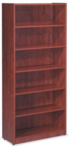 Contemporary 6 shelf laminate bookcase commercial grade laminate 32wx14dx71h new for sale