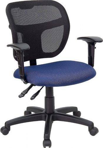 Flash furniture navy blue mid-back mesh task chair with arms for sale