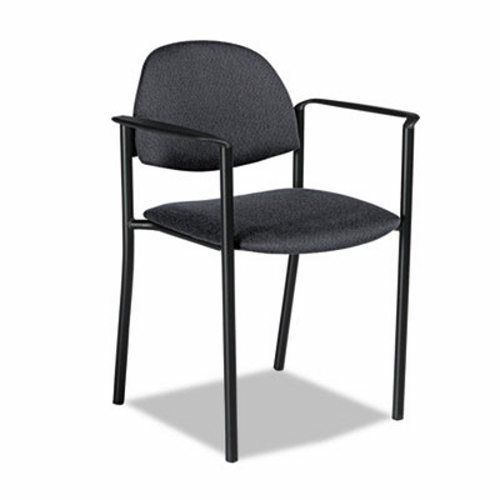 Global Stacking Arm Chair, Polypropylene Fabric, 3 per Carton (GLB2171BKPB04)