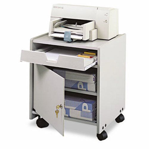 Safco Office Machine Mobile Floor Stand, 1-Shelf, Gray (SAF1854GR)