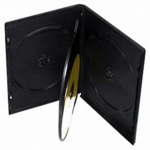 50 standard black quad 4 disc dvd cases for sale