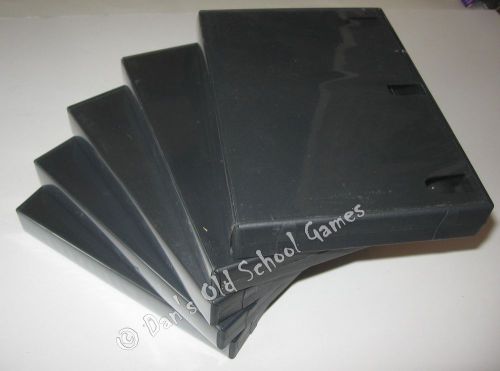 Lot of 5 Thick CD/ DVD Cases 27mm Black Hold 6 discs Each