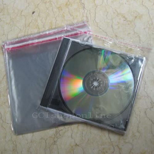 200 CD Case Box Jewel case resealable Wrap Bags Sleeves TWO TWO TWO