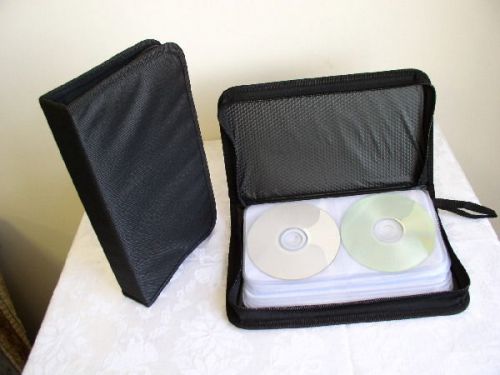 4 New High Quality Nylon 72-CD DVD Wallets Cases Organizers Black JS72