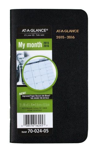 AT-A-GLANCE 2-Year Compact Monthly Planner 2015-2016 Calendar New Work Schedule