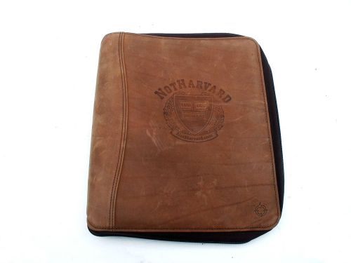 NotHarvard Franklin Covey Planner Binder Distress Chocolate Brown Leather