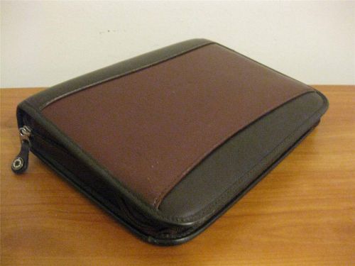 FRANKLIN QUEST COVEY BURGUNDY LEATHER PLANNER 7-RING ORGANIZER