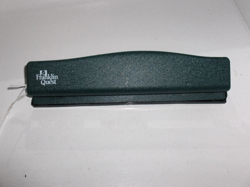 Franklin Covey Pocket Size 6 Hole Punch for Planners Green