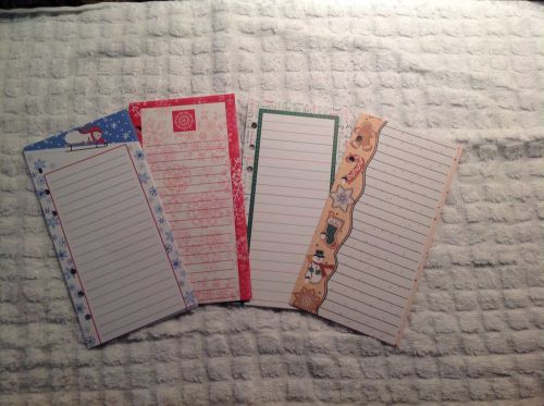 Refill Pages 50 Sheets Christmas Holiday - Paper Fits Personal Filofax Planner