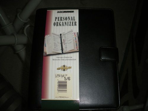 Day Runner Personal Organizer with Snap Closure - Pages 8 1/2 x 5 1/2 Black