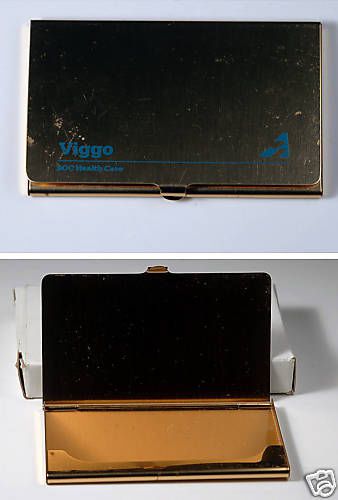 Vintage Brass Viggo BOC Health Care Business Card Holde