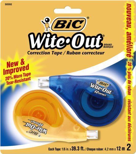 Wite-out correction tape - 0.17&#034; width x 33.14 ft length - 1 line[s] (wotapp21) for sale