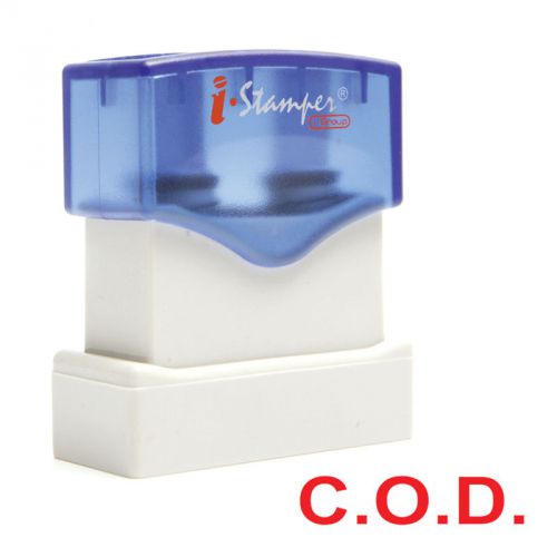 New pre-inked stamper &#034;c.o.d&#034; i-stamper c02a - red for office /stemp rubber for sale