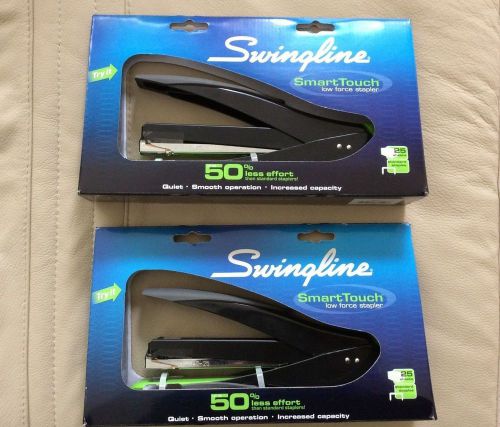 2 swingline smarttouch stapler 25-sheet low force less effort quick load 66514 for sale