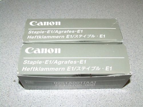 2 NEW BOXES of Genuine Canon Staple-E1 F23-5705-000, 0251A001[AA] (6 cartridges)