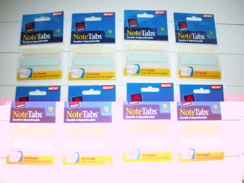 NIP Avery NoteTabs - Eight 16 Packs - 3 x 1.5 - Pastel Blue &amp; Yellow