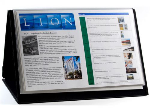 Case of Lion Flip-N-Tell Display Book-N-Easel, 11x17, 20-Pocket, Horizontal