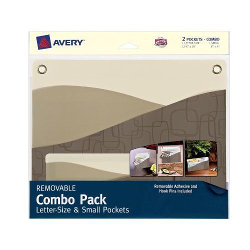 Avery Removable Adhesive Wall Pocket Combo Pack - Wall Mountable - 2 (40216)