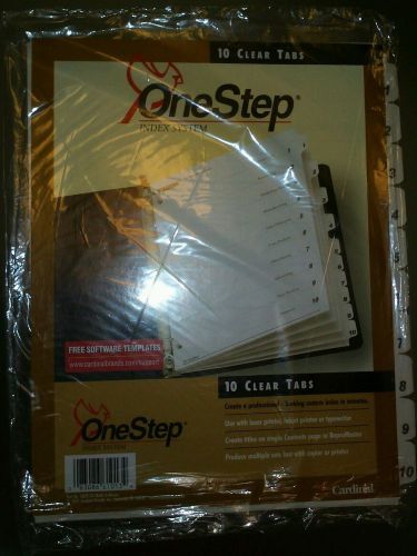 One Step Index System, Numbered 1-10, 10 Tabs, Clear