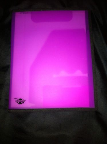 Mead Pink Office School Blue Plastic Paper Pad Folder Holder w 2 Pens/ Preowned