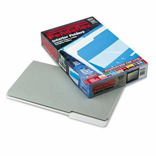 Pendaflex Interior File Folders, 1/3 Cut Top Tab, Gray, 100/Box (PFX435013GRA)