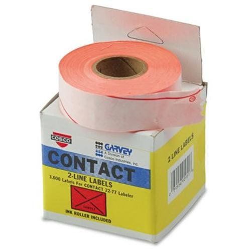 Garvey contact 22-77 labelers 2-line labels - 0.63&#034; width x 0.81&#034; (090951) for sale