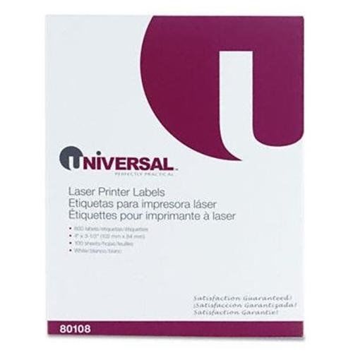 Universal office products 80108 laser printer permanent labels, 3-1/3 x 4, for sale