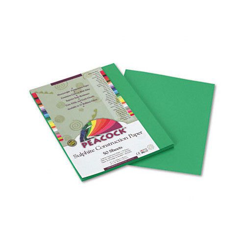 Pacon Corporation Peacock Sulphite Construction Paper, 9 x 12 Holiday Green