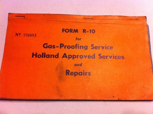 Holland Furnace Co Mich Carbon Paper Service Agreement Book 1958 Form R-10