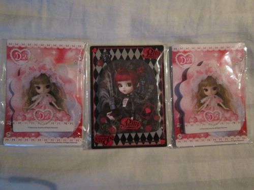 Pullip Stationary lot 3 - 1 Lunatic Queen &amp; 2 Dal Coral Notepads 3&#034; x 2.5&#034;
