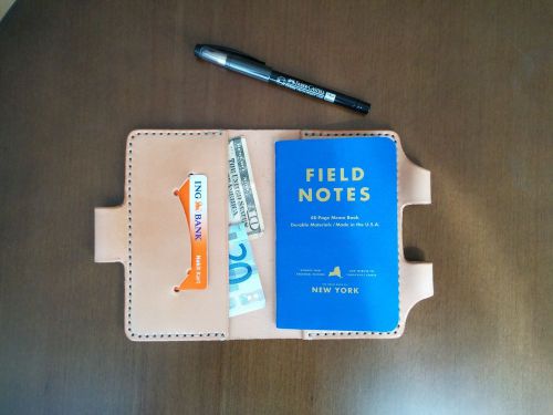 Field Notes Cover, Leather Notes Wallet, Free Monogramming and Gift