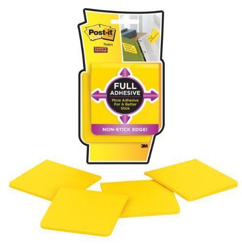 Post-it super sticky adhesive note - self-adhesive - 3&#034; x 3&#034; - yellow (f3304ssy) for sale