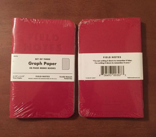 Field Notes - Red Blooded Edition (FN-01b) One Sealed 3-pack (Sold Out Edition!)