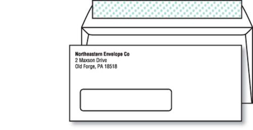 Custom Printed No 10 Envelopes Peel &amp; Seal 10,000/lot 24 White Wove Paper