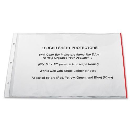 STW61400 Sheet Protector, 11&#034;x17&#034;, Multi Color Tabs, 60/BX, CL