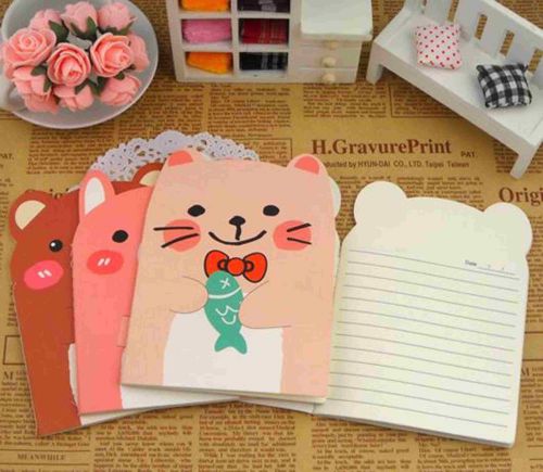 1PC New Bear Pattern Memo Notebook Handy Note Pads Notepad Gift Scratchpad Paper