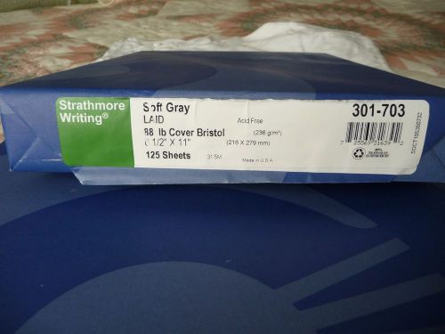 Strathmore 88 lbs. Bristol Wove Cover 125 Soft Gray 8 1/2 X 11    301-703