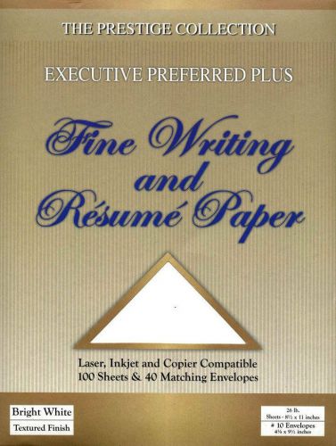 Fine Writing and Resume Paper Bright White - 100 Sheets &amp; 40 Matching Envelopes