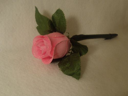 Flower Pen-- Pink, White, Purple, Yellow, Red Rose  -Handcrafted-NEW-black ink