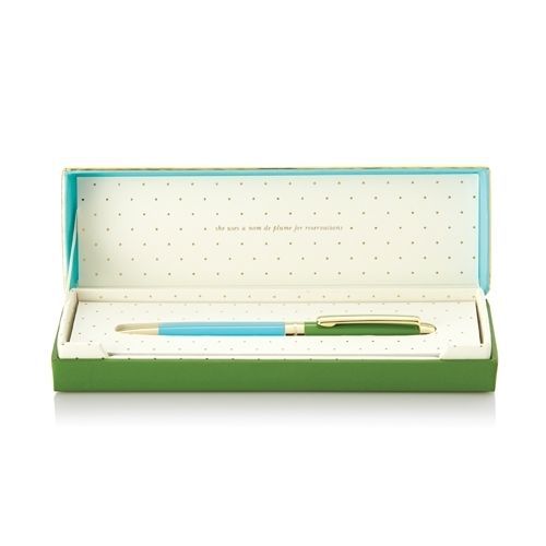 Kate spade new york ball office collection designer point pen &#039;turqoise/green&#039; for sale
