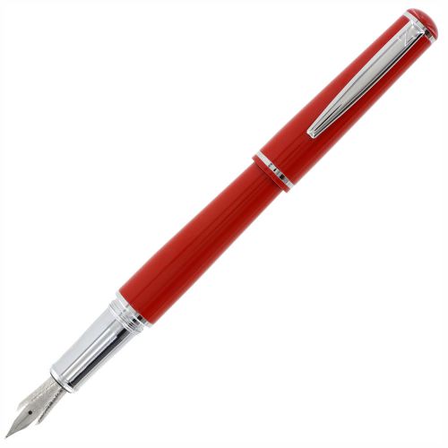 Nemosine Fission Cardinal Red Fountain Pen w/ Ink Converter- Broad